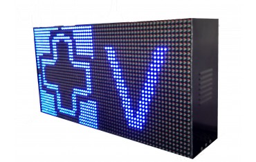 LETRERO LED PROGRAMABLE PARA CLÍNICAS EN RGB, 2 CARAS. DISPONIBLE EN VARIOS TAMAÑOS