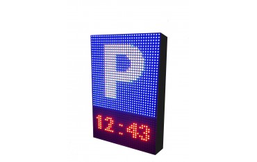 LETRERO LED PROGRAMABLE PARA PARKING RGB 2 CARAS